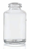 40 ml tabletpot, helder, type 3 geblazen glas
